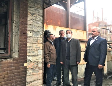 بازدید مدیر عامل بیمه ایران از شرکت دچار حریق شده پالایش روغن سکان