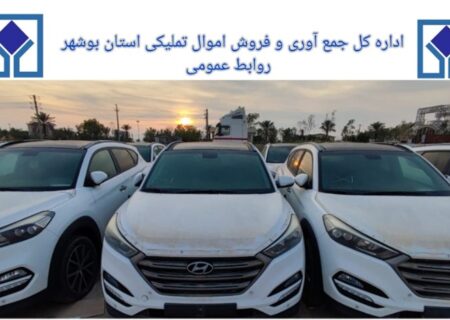 مطرح شدن پرونده ۷۰ دستگاه خودرو توسان در اختیار اموال تملیکی بوشهر در مزایده ، دو هفته پس از دستور فروش قضایی