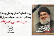 مدیرعامل بیمه البرز شهادت سید حسن نصرالله را تسلیت گفت