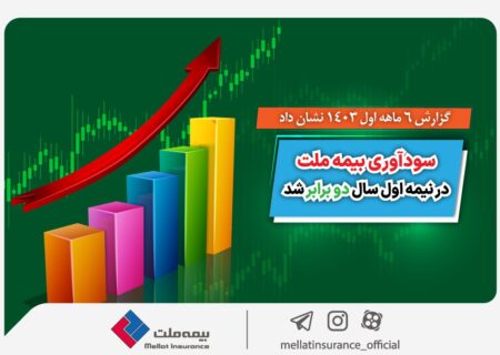 گزارش ۶ ماهه اول ۱۴۰۳ نشان داد؛ سودآوری بیمه ملت در نیمه اول سال دو برابر شد