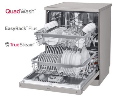 شستشوی سریع و بهداشتی ظروف با فناوری‌¬های نوآورانه ماشین ظرفشویی QuadWash ال‌جی