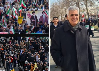 حضور مدیر عامل پست بانک ایران در راهپیمایی ۲۲ بهمن