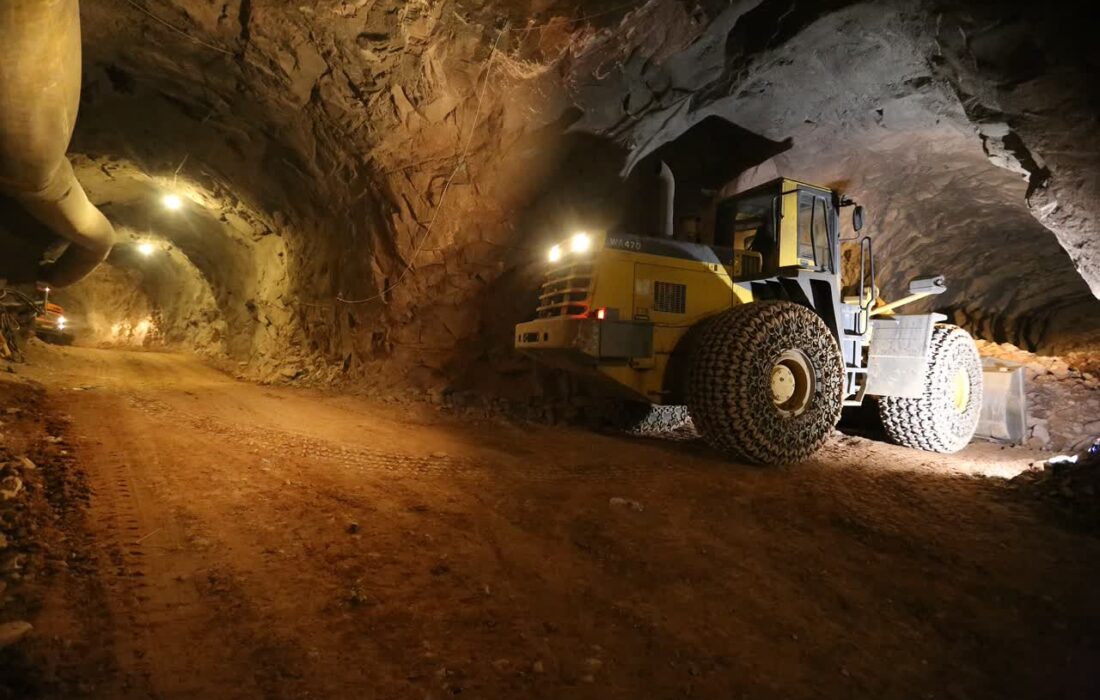 اتصال تونل اسپیرال به طبقه منفی ۲۰۰ متر معدن